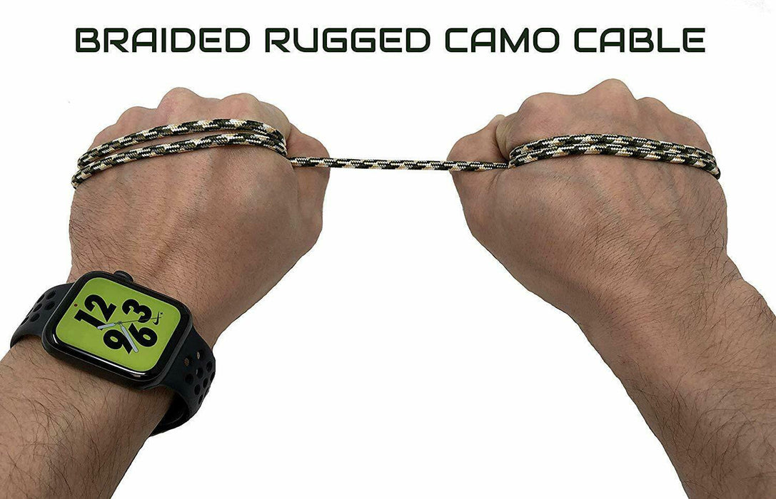 3 Pack 10Ft Camo Type-C USB Fast Charging Charger Cable for Samsung Galaxy S22, S21, S20, S10, S9, Note 20 10 9 8, A02S A03S A13 A14 A20 A23 A32 A42 A52 A53 A71, Z Fold 4, Z Flip 4