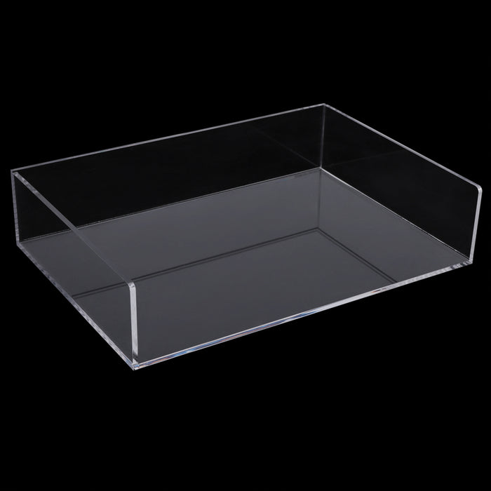 2-Pack Acrylic Stackable Letter Tray Desk Organizer Vertical Clear Paper Tray Desktop File Book Storage Shelf