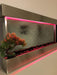 Wall Hanging Waterfall XL 47” Wide X 24” Tall Wall Fountain St. Steel Frame, Color Lights, Remote Ctrl