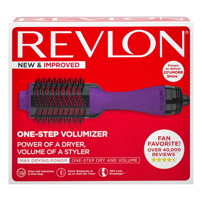 Revlon One-Step Hair Dryer & Volumizer Hot Air Brush, Purple Blow Dryer