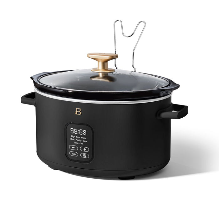 Beautiful 6QT Programmable Slow Cooker, Black Sesame by Drew Barrymore