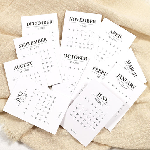 Manual Account 2023 Monthly Calendar Small Card