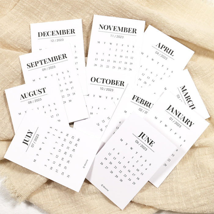 Manual Account 2023 Monthly Calendar Small Card