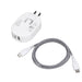 Onn. 32W Dual-Port Wall Charging Kit with USB-C Charging Cable, 20W USB-C Port Fast Charger with Power Delivery, 12W USB Port Standard Charges.