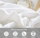 Comforter Set Queen Size Pom Pom, 3 Piece Boho Bed Set, All Season Farmhouse Microfiber down Alternative Bedding Comforter with 2 Pillow Shams, Solid White Pompom