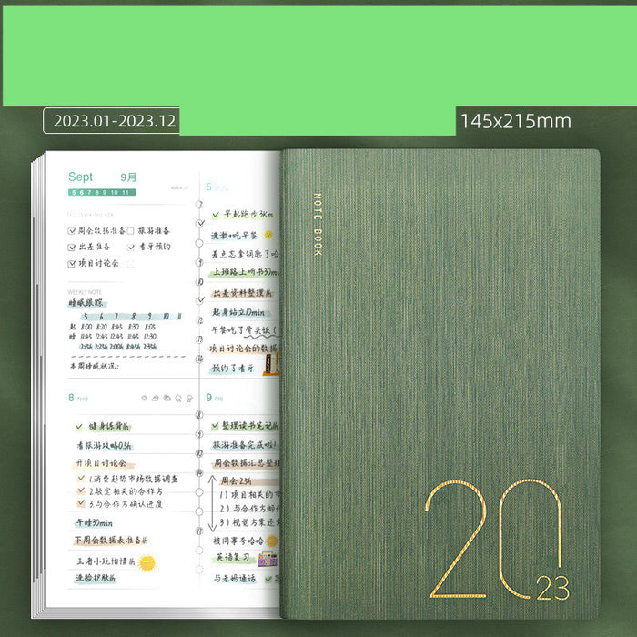 2023 Weekly Schedule A5 Calendar Self Discipline