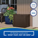 22-Gallon Small Deck Box - Lightweight Resin Indoor/Outdoor Storage Container and Seat for Patio Cushions and Gardening Tools - Store Items on Patio, Garage, Yard - Java Brown
