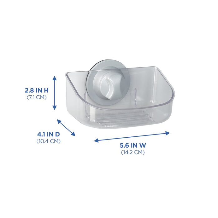 Clear Suction Soap Dish, Mainstays Power Grip