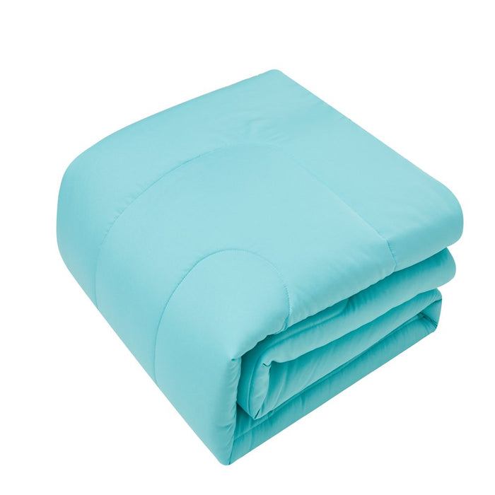 Mainstays Teal 7 Piece Bed in a Bag Comforter Set with Sheets, Queen