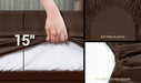 Queen Bed Sheets Set - 4 Piece Bedding - Brushed Microfiber - Shrinkage and Fade Resistant - Easy Care (Queen, Brown)