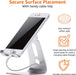Adjustable Aluminum Cell Phone Desk Stand for Iphone and Android, Silver