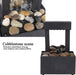 Desktop Fountain, USB LED Indoor Water Fountain Lighted Waterfall Tabletop Fountain with Stones for Office Home Decor