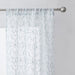 Mainstays Modern Scroll Aqua Rod Pocket Sheer Curtain Set, 28" X 95" (4 Panels)