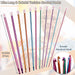 Long Crochet Hook Set, 11Pcs Tunisian Crochet Hooks Multicolor Afghan Crochet Needles for Crocheting, 2Mm(B)-8Mm(L), Great Knitting & Crochet Supplies Tool Set for Beginner, Crocheter & Knitter