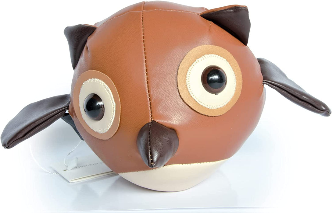 Cute Owl Leather Bookend, Book Holder for Shelves – Decorative Weighted Animal for Home and Office Desk and Shelf | Handcrafted Stuffed Animal Furniture Decor