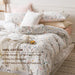 MICBRIDAL Reversible Floral Duvet Cover Queen Soft 100% Cotton Bedding Set Garden Floral Bedding Set Full 3 Pcs Garden Style Floral Comforter Cover for Girls Women