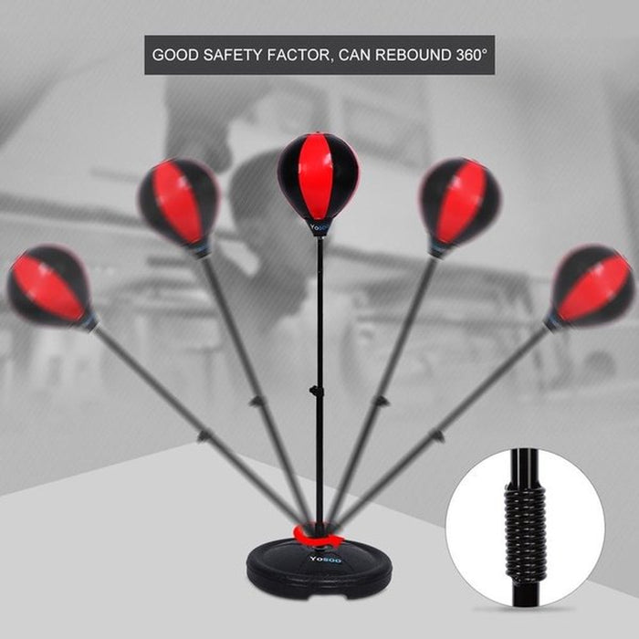 Adjustable Height Kids Teenagers Punching Ball Bag Speed Boxing Sports Set Fighting Game with Gloves Kids Boxing Set