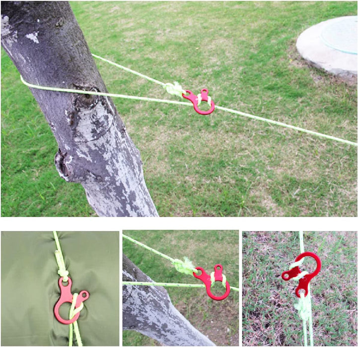 Aluminum Alloy Guyline Cord Adjuster Tent Tensioners Rope Adjuster for Tent Hiking Camping
