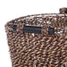 Mainstays Brown Oval 2-Hue Seagrass Storage Basket with Wooden Handles