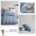 Duvet Cover Queen Size - Super Soft Haze Blue Duvet Cover Set 3 Piece 100% Washed Microfiber Bedding Set with Zipper Closure, 1 Duvet Cover 90X90 Inches and 2 Pillow Shams