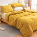 Yellow Comforter Queen Set 3Pcs Boho Ball Pom Pom Bedding, Aesthetic Mustard Yellow Comforter Queen Sized Bed Set Deep Yellow Bed Set for Women Men (1 Comforter 2 Pillowcases)
