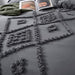 Oli Anderson Tufted Duvet Cover Queen Size, Soft and Lightweight Duvet Covers Set for All Seasons, 3 Pieces Boho Embroidery Shabby Chic Bedding Set (Grey, Queen, 90’’ X 90’’)