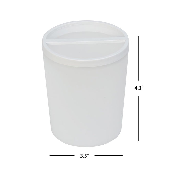 Frosted White Plastic 4 Pc Bath Accessories Set, Mainstays