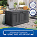 50-Gallon Outdoor Resin Patio Deck Storage Box with Seat, Peppercorn