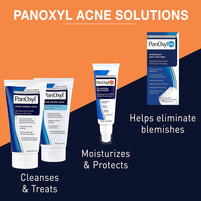 Acne Foaming Wash Benzoyl Peroxide 10% Maximum Strength Antimicrobial, 5.5 Oz