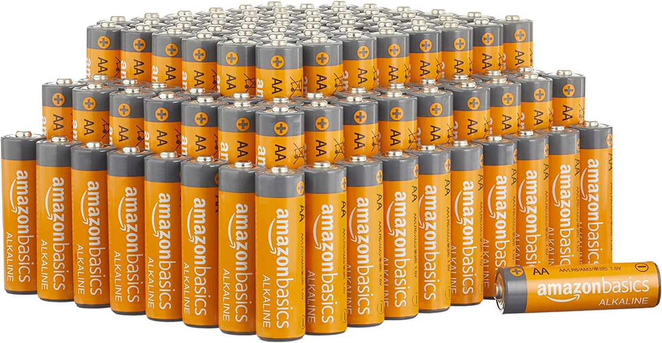 48 Pack AA High-Performance Alkaline Batteries, 10-Year Shelf Life, Easy to Open Value Pack