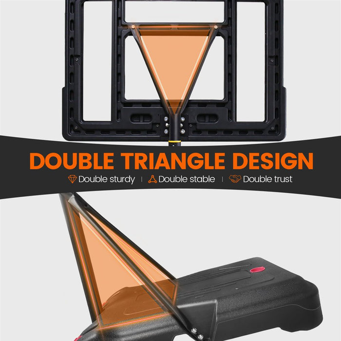 Portable Basketball Hoop Goal System 5 - 7Ft Height Adjustable 34" Backboard for Kids Teens Outdoor Indoor Court