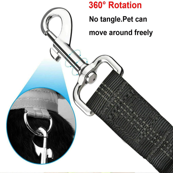 Dog Seatbelt Leash for Cars, 2-Packs Pet Safety Seat Belt Harness with Shock Absorbing Bungee and Reflective Threads for Car Dogs Restraint