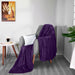Fleece Blanket Queen Size Purple 300GSM Luxury Bed Blanket Anti-Static Fuzzy Soft Blanket Microfiber (90X90 Inches)