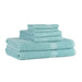 Mainstays Solid 6-Piece Bath Towel Set, Clearly Aqua