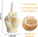 Middle Finger Scented Candle Danish Pastel Room Decor Aesthetic Pine Fragrance Soy Wax Aromatherapy Hand Gesture Candles Desk Statues Sculpture Decorations Gift for House Bedroom Supplies Milky