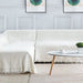 Cotton Geometrical Sofa Cover, Sectional Couch Covers for 2 Cushion Couch Couch Cover Living Room Throws Blankets Sofa Slipcovers, Furniture Protector for Pets (Medium, 71" X 91", White)