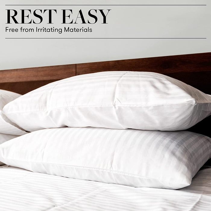 Bed Pillows Standard / Queen Size Set of 2 - down Alternative Bedding Gel Cooling Pillow for Back, Stomach or Side Sleepers