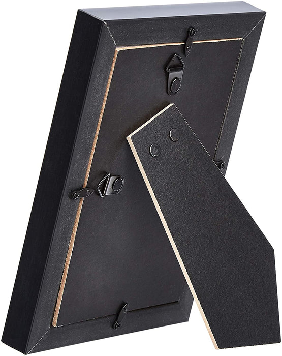 Photo Picture Frame - 5" X 7", Black - Pack of 2