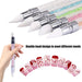5Pcs Silicone Nail Art Acrylic Pen Brushes Set Rhinestone Nail Polish Carving Pen Rubber Tip Nail Brushes for 3D Effect Shaping Drawing Dotting Tools.