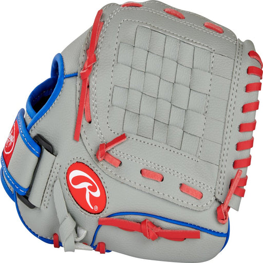 2022 Players Series Baseball Glove Mitts, Gray, Blue and Red, 11.5 In., Right Hand Throw