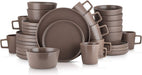 Coupe Dinnerware Set, Service for 8, Black Matte, 32 Piece
