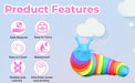 Push Pop Bubble Fidget Slug Sensory Toy - for Autism, Stress, Anxiety - Kids and Adults (Slug)