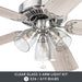 Better Homes & Gardens 52" 5 Blade Satin Nickel Ceiling Fan with 3 Lights