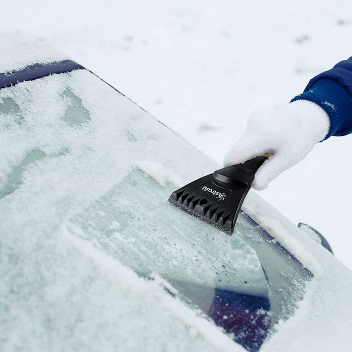 27 Inch Snow Brush and Detachable Ice Scraper with Ergonomic Foam Grip for Cars, Trucks, Suvs (Heavy Duty ABS, PVC Brush)