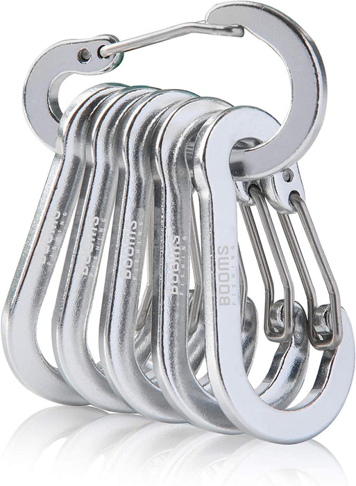 CC1 Multi-Use Carabiner Clip, 6 Pack Small Caribeener Clips, Mini Keychain Caribeaner Clip 2 Inch, Aluminum D Ring Carabiners, Multi-Colored