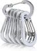 CC1 Multi-Use Carabiner Clip, 6 Pack Small Caribeener Clips, Mini Keychain Caribeaner Clip 2 Inch, Aluminum D Ring Carabiners, Multi-Colored