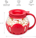 Patented Micro-Pop Microwave Popcorn Popper with Temperature Safe Glass, 3-In-1 Lid Measures Kernels and Melts Butter, Made without BPA, Dishwasher Safe, 1.5-Quart, Red