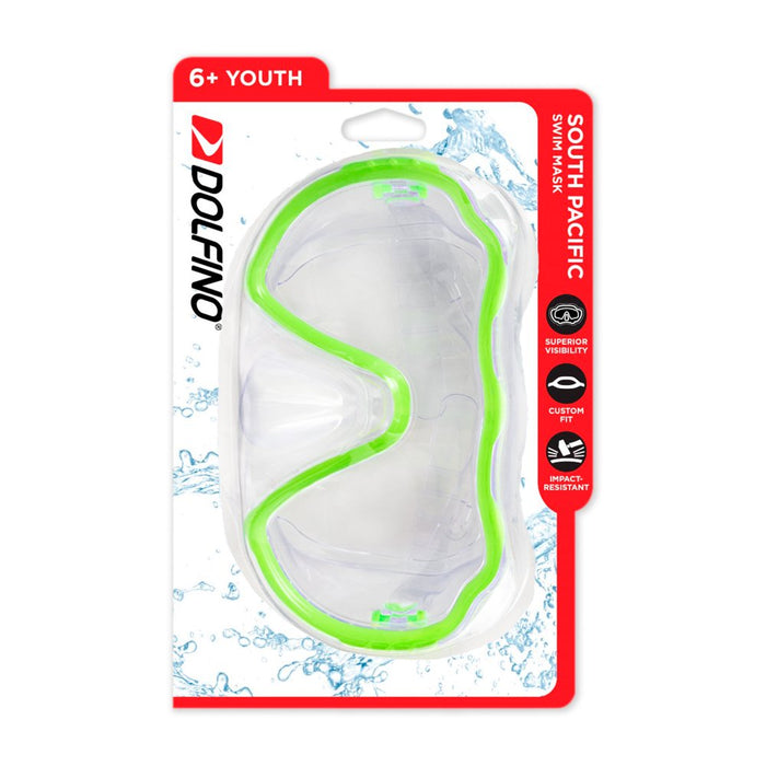 Dolfino South Clear and Green Swimming Sport Goggles