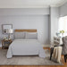 Mainstays Copper-Infused Cooling Microfiber Bed Sheet Set, Queen, Soft Silver, 4 Piece