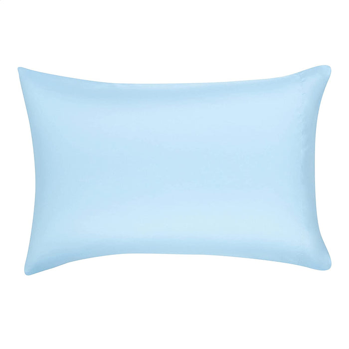 7-Piece Lightweight Microfiber Bed-In-A-Bag Comforter Bedding Set - Full/Queen, Blue Stripe